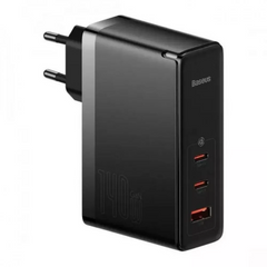 Сетевое зарядное устройство 140W | GaN5 | 1U | 2C | C to C Cable (1m) — Baseus (CCGP1002) Pro Fast Charger — Black