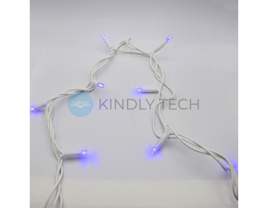 Уличная гирлянда-нить (String-Lights) 3.3Line100-B провод белый 10м, Синий