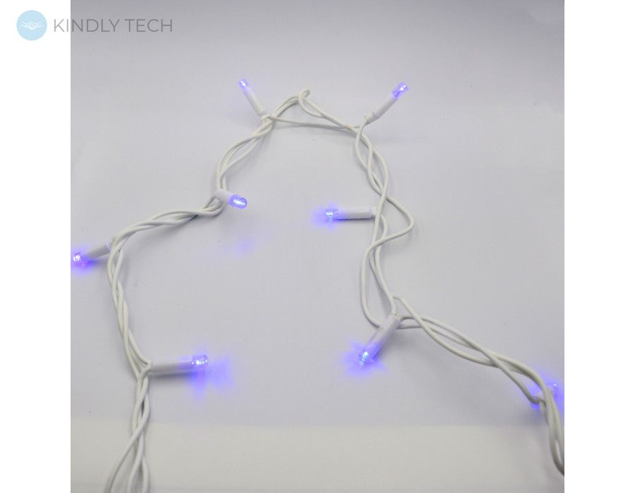 Уличная гирлянда-нить (String-Lights) 3.3Line100-B провод белый 10м, Синий