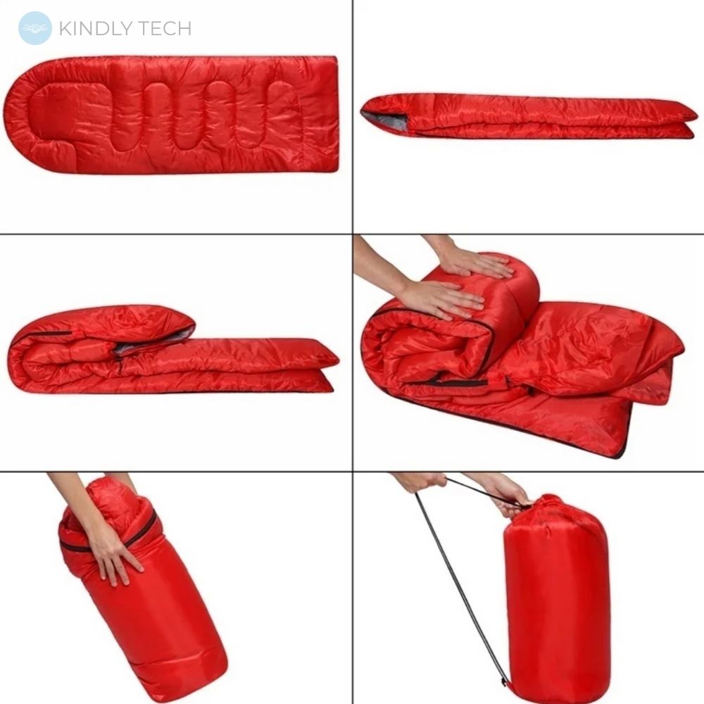 Спальный мешок-кокон туристический для отдыха, Red