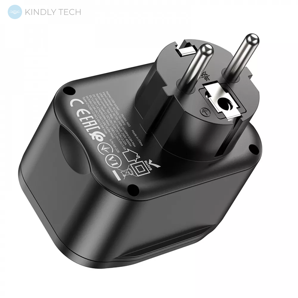 Зарядний пристрій Home Charger | 20W | PD | 2U — Hoco NS3 — Black