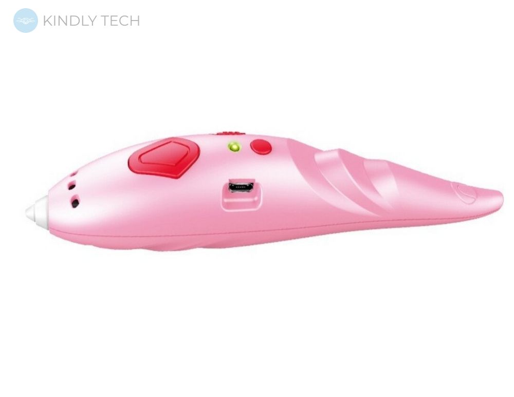 Беспроводная 3D ручка с аккумулятором Constructor Toys K 9902 c трафаретом, Pink