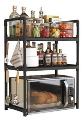 Стелаж для кухни Kitchen multifunctional storage rack, 2 полки, Черный