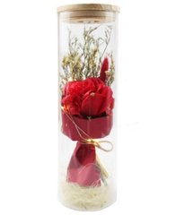 Роза в колбі з LED підсвічуванням жовтого кольору, відмінний подарунок коханій дівчин, Red