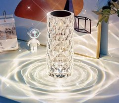 Акриловая настольная лампа аккумуляторная Crystal Light