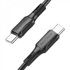 Кабель USB C to C 60W (1m) — Borofone BX80 — Black
