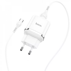 Сетевое зарядное устройство 18W QC3.0 USB C Cable (1m) — Hoco N3 — White
