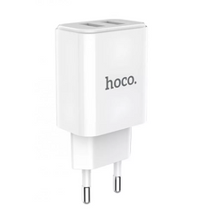 Мережевий зарядний пристрій 2.1A, 2U — Hoco C62A White