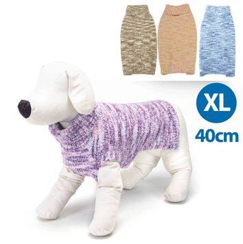 Теплий вʼязаний светрик для собак, XL 40 см, в асортименті