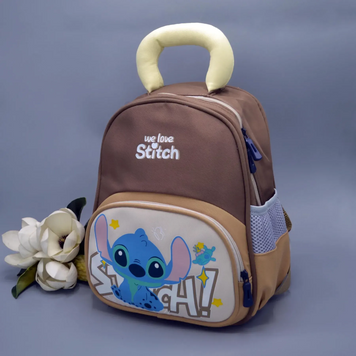 Яскравий дитячий рюкзак We love STITCH з щільного поліестеру 28 &times; 23 &times; 10 см, Коричневий