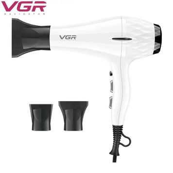 Фен для волос с концентратором VGR V-413 профессиональный мощный,белый