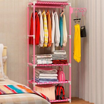 Напольная вешалка для одежды Multifunctional Hanger For Bedroom 170x55x35см, Pink