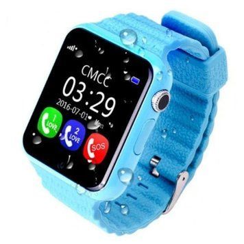 Розумний наручний смарт годинник Smart Watch V7 з камерою, Blue