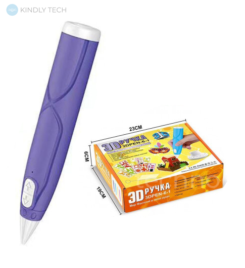 3D ручка 3DPEN-6-1 Світ фантазій purple