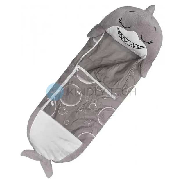 Детский спальный мешок-игрушка подушка Акула Sleeping Bag 125*50 см
