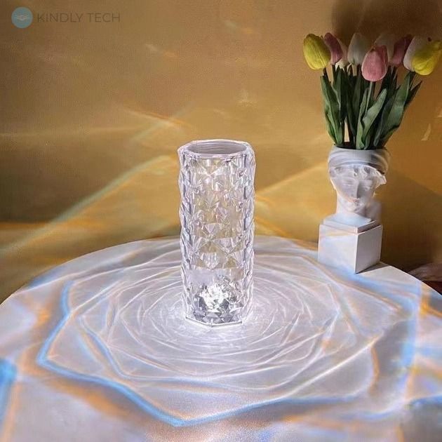 Акрилова настільна лампа акумуляторна Crystal Light