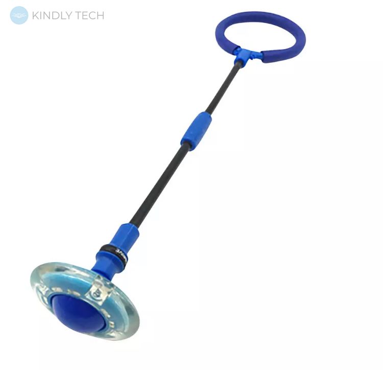 Складна нейроскакалка "Люкс" на одну ногу для дітей зі світловим роликом Blue