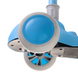Детский Самокат Niuniuie N368, складной руль, колёса PU, подсветка, музыка - blue