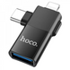 Адаптер Lightning/UCB C To USB 2.0 — Hoco UA17 — Black
