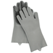 Силіконові багатофункціональні рукавички для миття і чищення Magic Silicone Gloves з ворсом Сірі