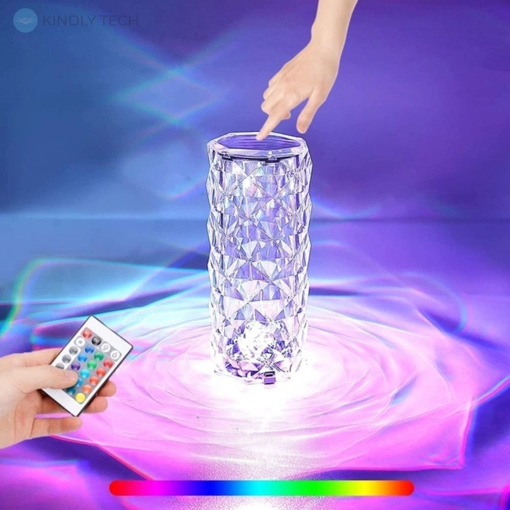 Акрилова настільна лампа акумуляторна Crystal Light