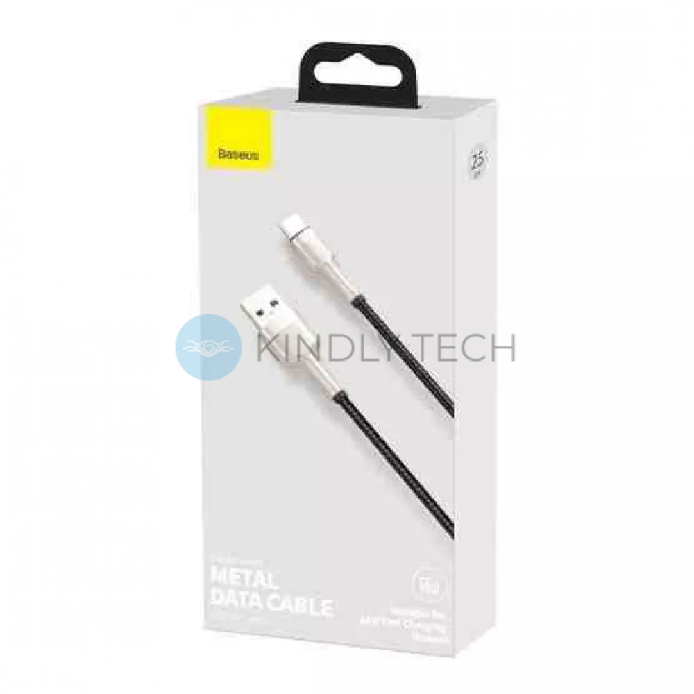 Кабель USB C 40W (0.25m) &mdash; Baseus (CATJK-01) Cafule Series Metal Data &mdash; Black