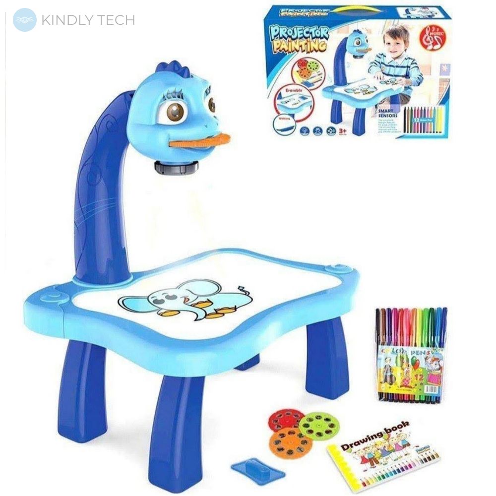 Детский стол для рисования со светодиодной подсветкой, Blue