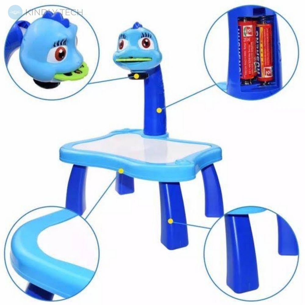 Дитячий стіл для малювання зі світлодіодним підсвічуванням, Blue