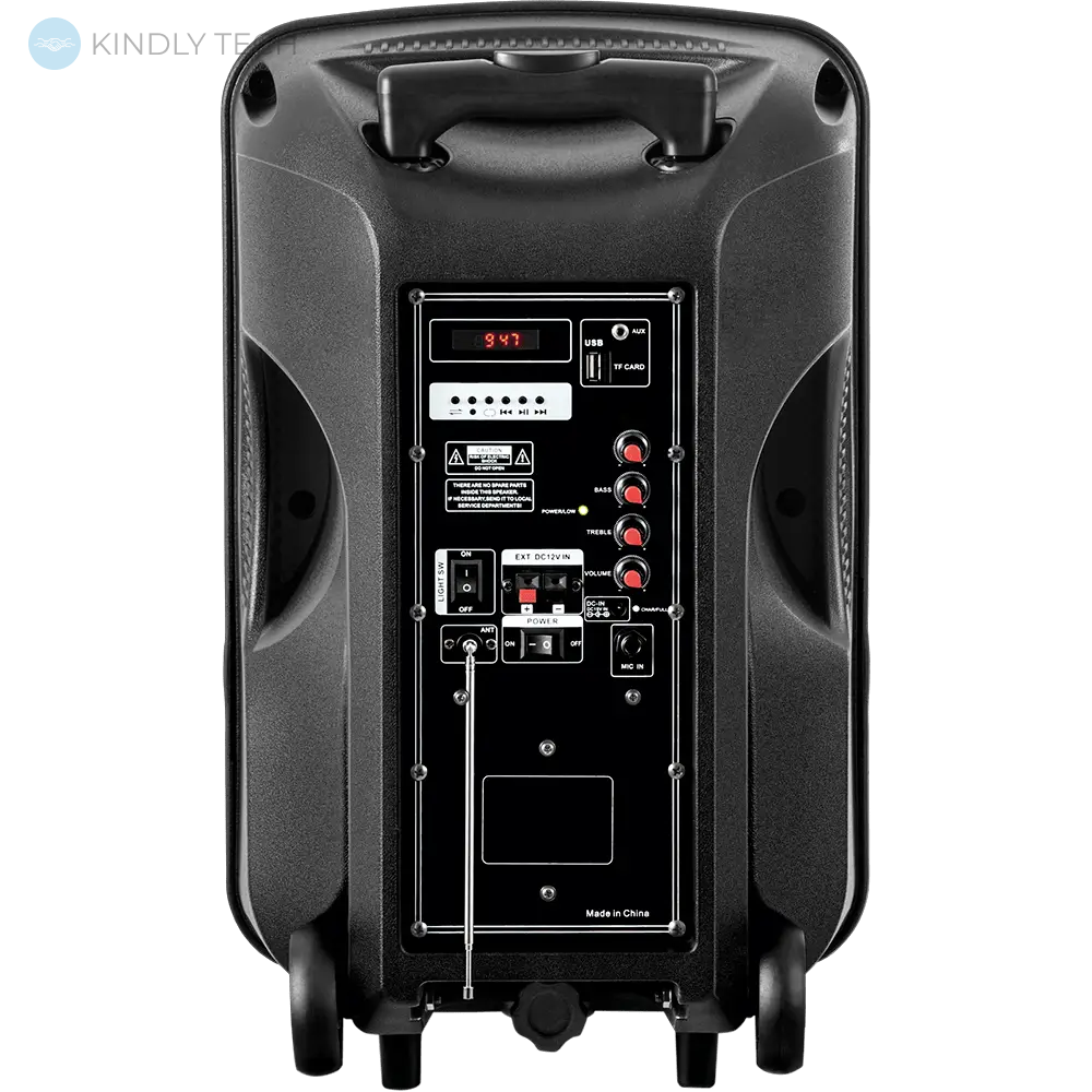 Потужна акустична система 40W з бездротовим мікрофоном MD20-12L Bluetooth колонка