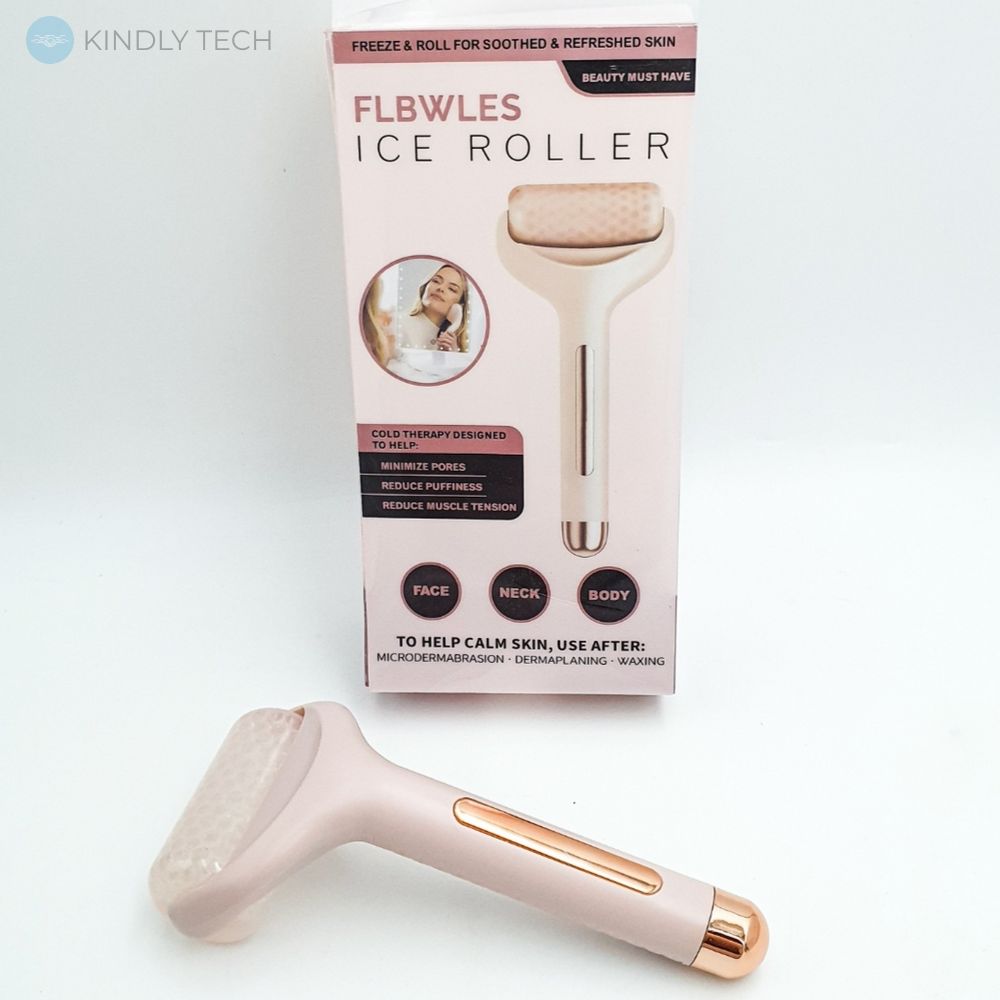 Охолоджуючий ролер масажер для обличчя гелевий кріо масаж Flbwles Ice roller