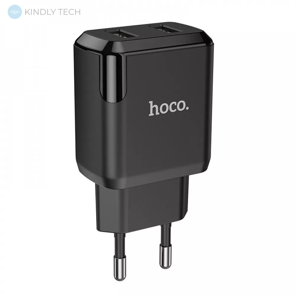 Сетевое зарядное устройство 2.1A 2U — Hoco N7 — Black