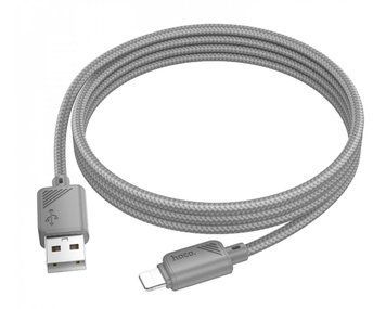 Кабель Lightning Hoco X113 2.4A для швидкої зарядки та передачі даних, довжина 1 м Сірий