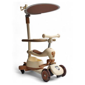 Дитячий самокат 4 в 1 Scooters Ambrella K600, Бежевий