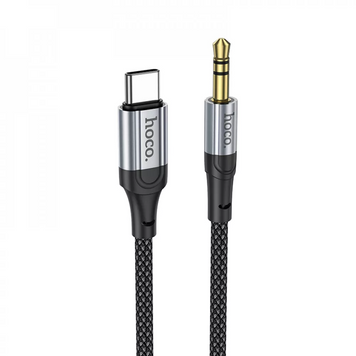 Кабель Cable Aux to USB C (1m) &mdash; Hoco UPA26 &mdash; Black