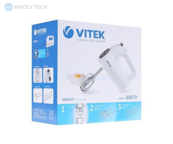 Ручной компактный миксер Vitek VT-1423 600W