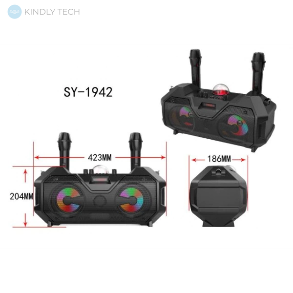 Автономная акустическая система Bluetooth 30Вт ZQS4240 с двумя микрофономи
