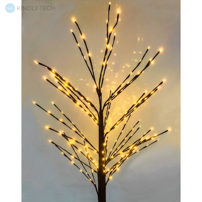 Светодиодное декоративное дерево 108LED 1,2м цвет ламп - теплый, ствол черный