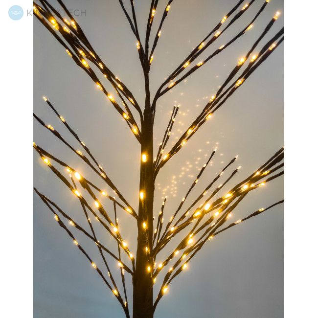Светодиодное декоративное дерево 108LED 1,2м цвет ламп - теплый, ствол черный