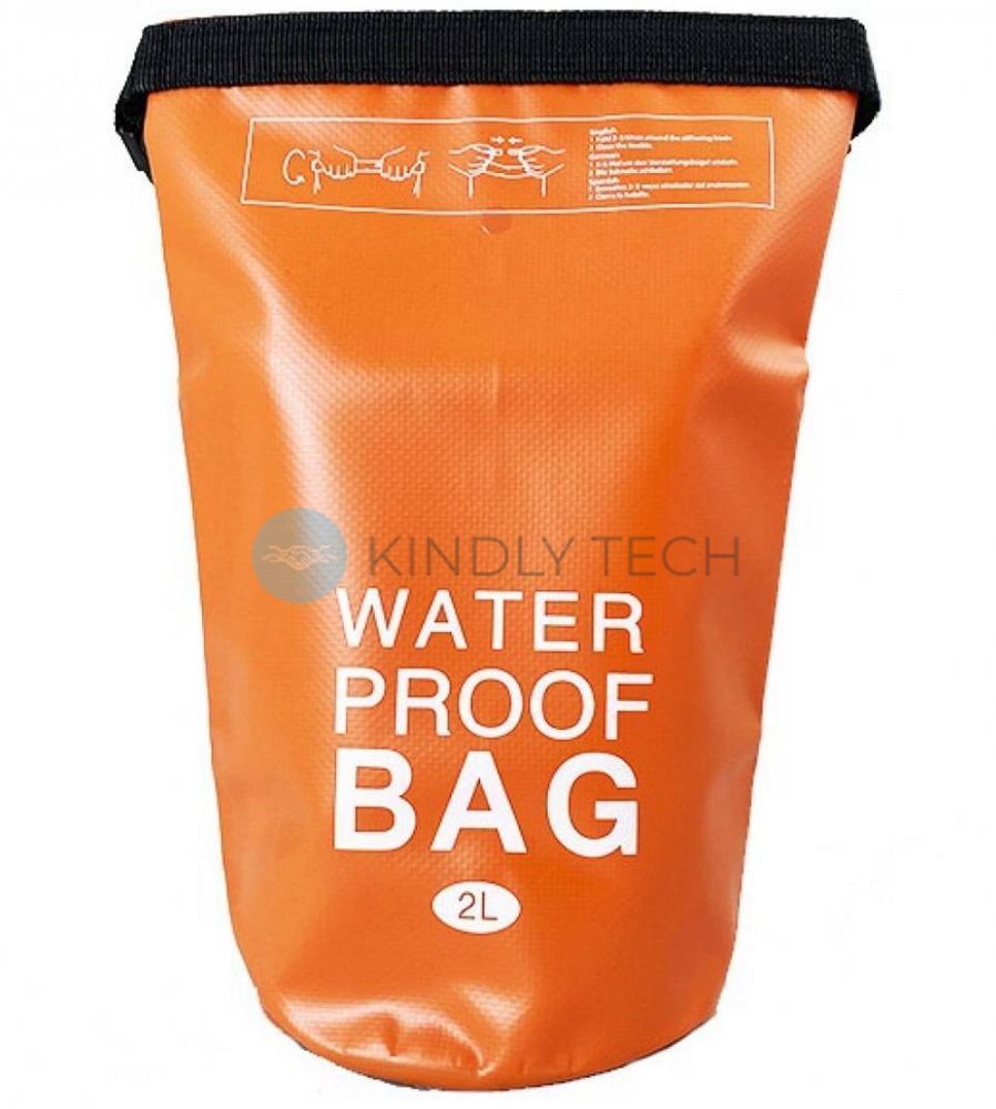 Водонепроницаемый туристический мешок Water Proof Bag 2л оранжевый