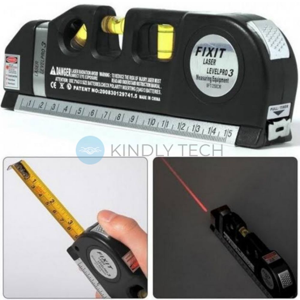 Лазерний рівень з вбудованою рулеткою Laser Level Pro 3