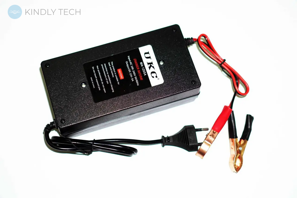 Зарядное устройство для аккумуляторов UKC MA1205A 5A/12V AC 220V, 4-фазный