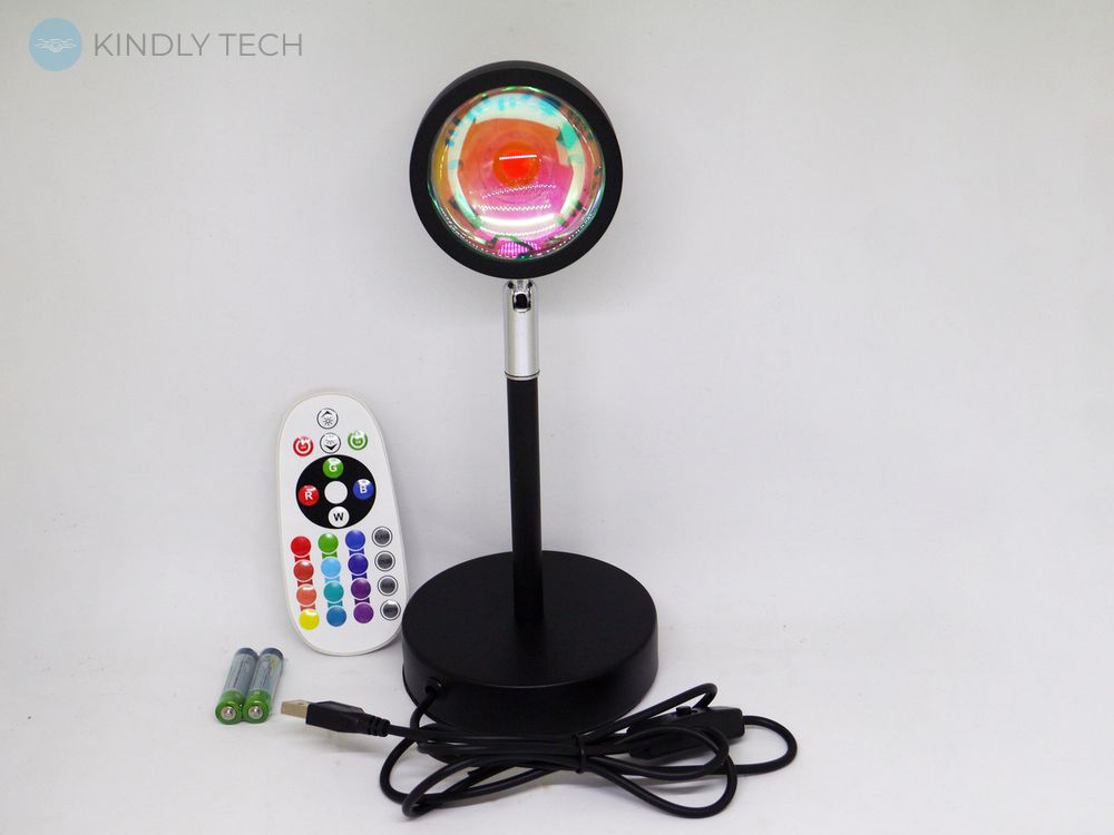 Лампа LED для Селфі ефект сонця RGB + пульт (F-20)