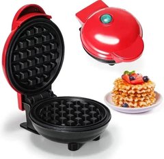Електрична міні вафельниця Waffle Maker XL-287 з антипригарним покриттям, червона