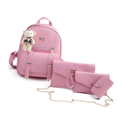 Женская сумка 4 в 1 Teddy Back Pack Bag Розовая