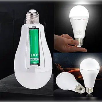 LED лампа в патрон AY-920 (E27, 15W) з акумуляторами 18650 (2 шт)