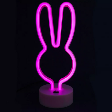 Ночной неоновый светильник &mdash; Neon Amazing &mdash; Bunny Pink