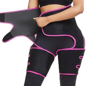 Корректирующий пояс для занятий спортом Adjustable One Piece Waist Band, Розовый