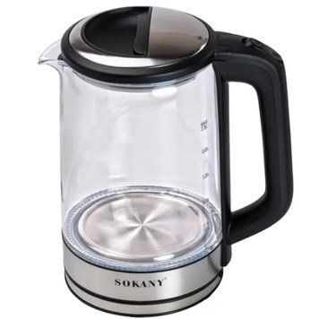 Скляний елоктрочайник Sokany SK-09013 2,5л 1500Вт