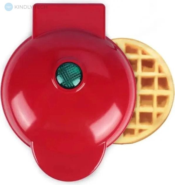 Электрическая мини вафельница Waffle Maker XL-287 с антипригарным покрытием, красная