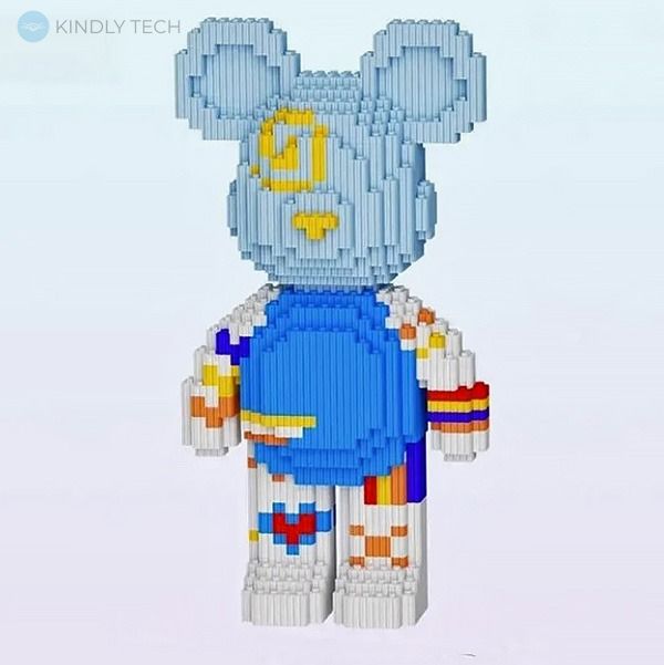 Конструктор Magic Blocks в виде мишки Bearbrick Голубой 30,5см 1241 деталь